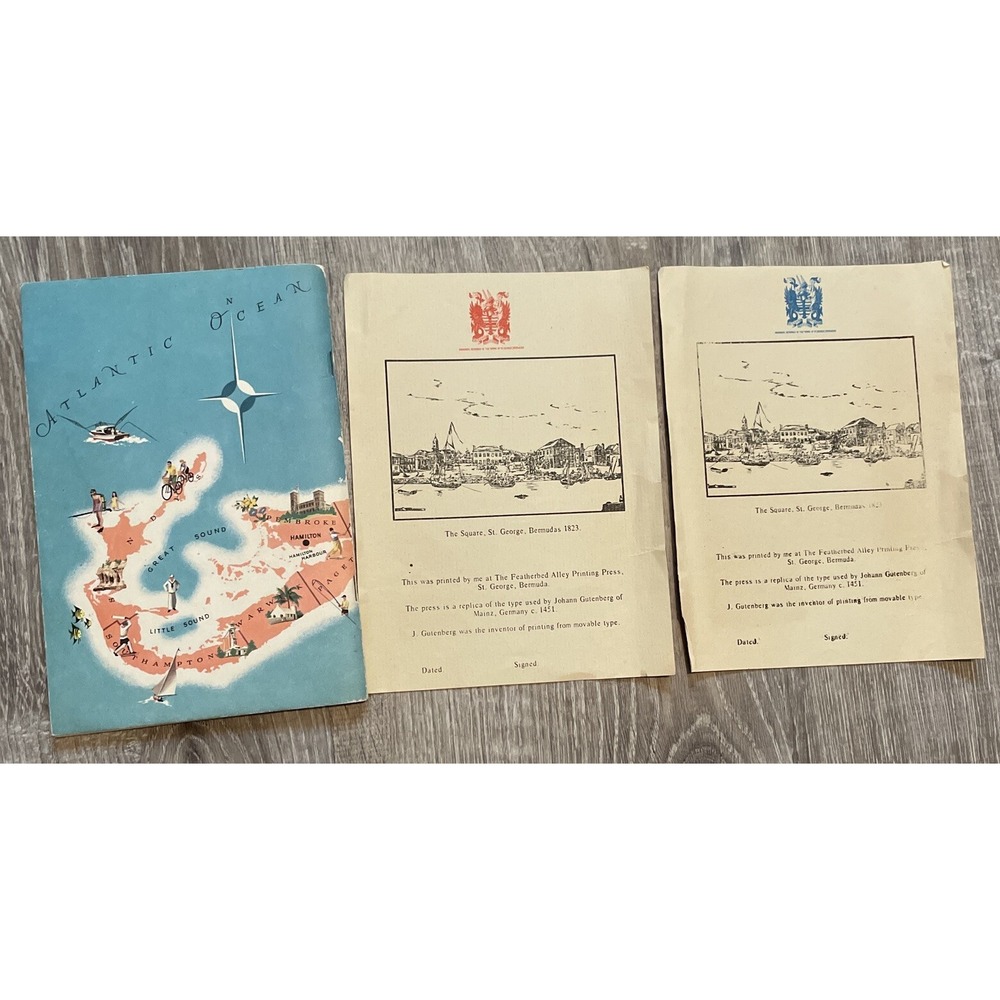 1956 Bermuda Travel Guide - Richard Joseph American Geographical Society Vintage